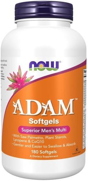 NOW Foods AdamTM Men's Multiple Vitamin -Softgels180 Count (Pack of 1)