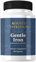 Gentle Iron | 29 mg Ferrous Bisglycinate for Energy &amp Red Blood Cell Support | Gentle on Stomach | 60 Capsules