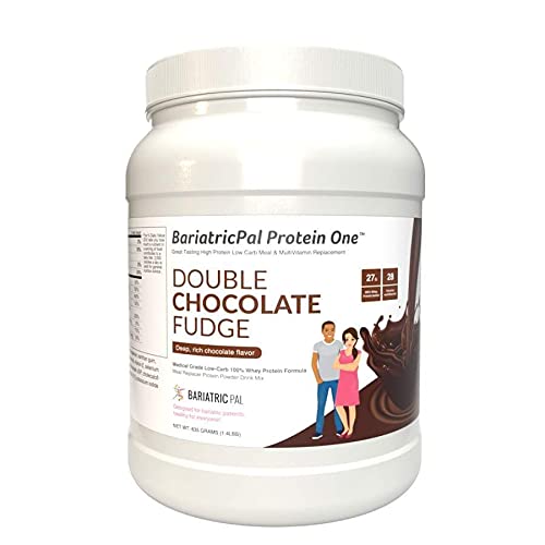 Protein ONE Complete Meal Replacement with Multivitamin Calcium &amp Iron by BariatricPal - Double Chocolate Fudge (15 Serving Tub)