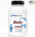 Biotin 10000mcg // 200 Capsules // Pure // by PureControl Supplements