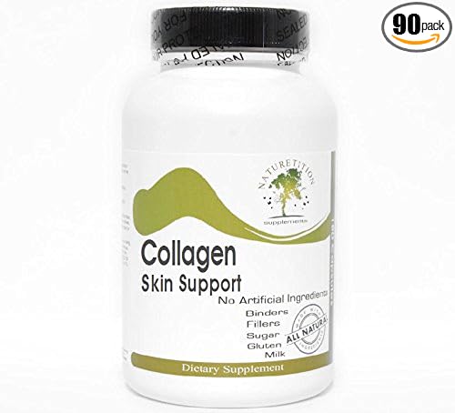 Collagen Skin Support 800mg Collagen 800 White Pane Bark 100mg ~ 90 Capsules - No Additives ~ Naturetition Supplements