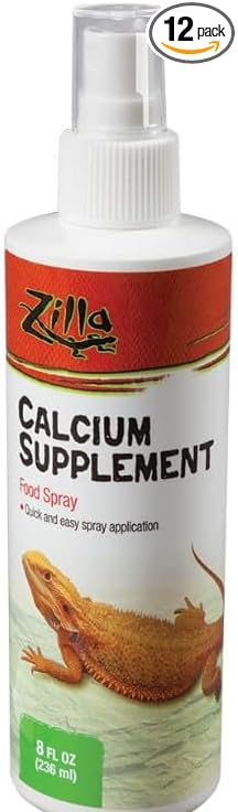 Zilla Calcium Supplement Food Spray 8 oz - Pack of 12