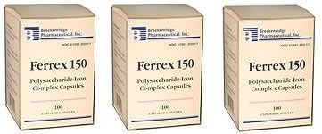 Ferrex 150 Polysaccharide Iron Complex Capsules By Breckenridge - 100 Ea by Marble Medical