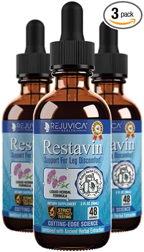 Restavin - Advanced Leg Support Supplement - Liquid Delivery for Better Absorption - Vitamin C Iron Valerian Turmeric Magnesium &amp More!