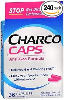 Activated Charcoal Capsules - 36 Capsules Pack of 4