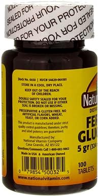 Nature`s Blend Ferrous Gluconate Tablets 325 mg 100 Count Per Bottle (8 Bottles)