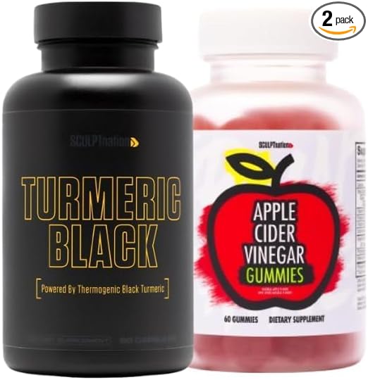 Sculpt Nation by V Shred Powerful Turmeric Supplement and Apple Cider Vinegar Gummies Bundle