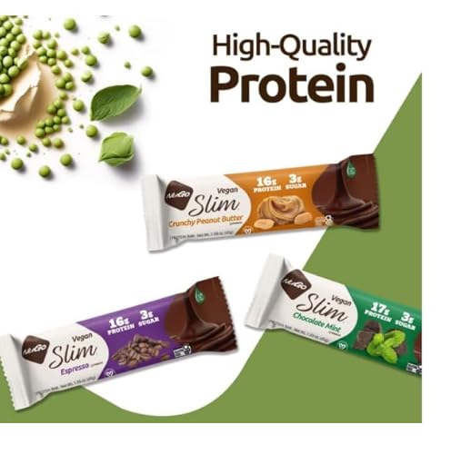 Variety Pack – Slim High Protein Bars 12 Count (16–17g Protein 3g Sugar High Fiber Low Net Carbs) – Gluten-Free Dairy-Free Kosher Flavors Include Peanut Butter Chocolate Mint Brownie Truffle