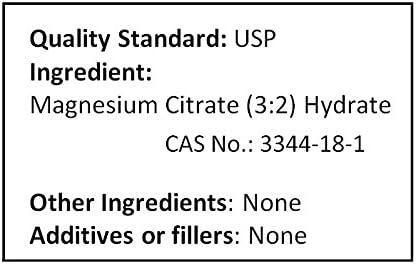 Magnesium Citrate Powder (1 Kg 2.2 lb) Bulk Pure Energy and Enzyme