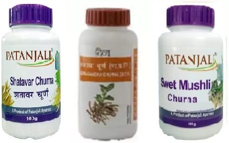 Patanjali. Shatavar Swet Mushli Ashwagandha Churna (100 g Each)
