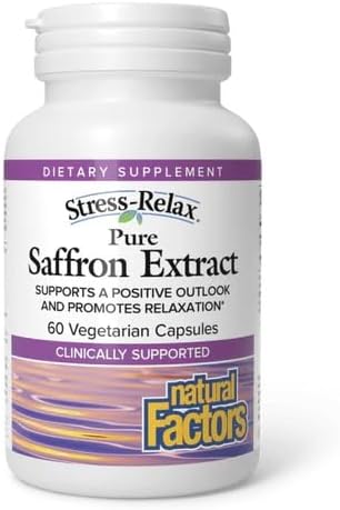 Natural Factors Stress-Relax Affron Saffron Extract 28 mg 30 Vegetarian Capsules
