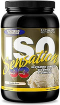 Ultimate Nutrition Iso Sensation 93 with Glutamine Whey Protein Isolate Powder 30 Grams of Protein Low Carb Protein Shakes Keto Friendly 2 Pounds Vanilla Bean Flavoured