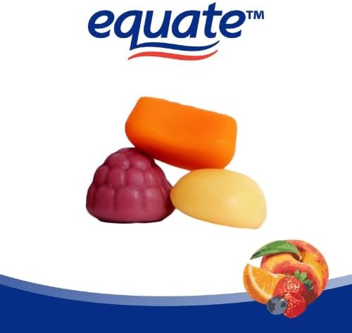 Equate Women's Multivitamin Gummies for Skin Mixed Berry Orange and Peach 170 Count + Dri Store Sticker.