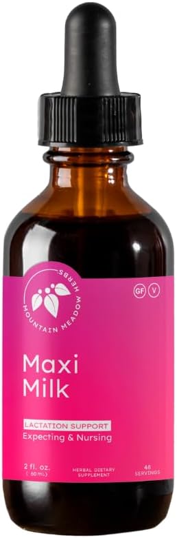Mountain Meadow Herbs Maxi-Milk- Natural Liquid Lactation Support to Increase Breast Milk Production Quickly &amp Effectively for Breastfeeding Moms - 2 oz