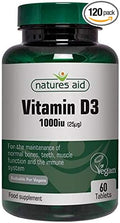 Natures Aid Vegan Vitamin D3 1000iu (25ug) 60 Tabs - 6 Pack
