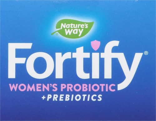 Nature's Way Fortify Daily Probiotic for Women 30 Billion Live Cultures 10 Strains Prebiotics Supports Digestive &amp Immune Health* No Refrigeration Required 30 Capsules (Packaging May Vary)