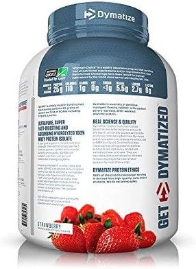 Dymatize ISO100 Hydrolyzed 100% Whey Protein Isolate Strawberry -- 5 lbs