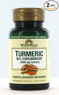 Windmill Tumeric 95 Percent Curcuminoids 1000 Mg Capsules - 60 Ea Pack of 2