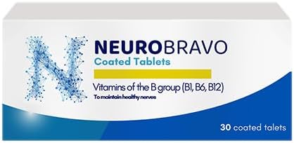 Neurobravo Vitamin B1 B6 B12 Tablets for Nerve Health Nerve Pain Numbness Muscle Stiffness Muscle Cramp Impaired Sensation