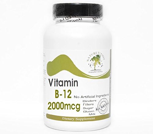 B-12 Vitamin 2000mcg ~ 200 Capsules - No Additives ~ Naturetition Supplements