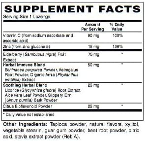 Elderberry Zinc Lozenge (60 Lozenges)