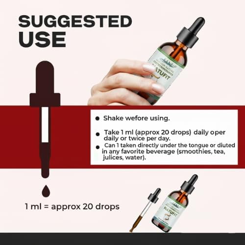 Mother Nature Natufit (Taraxacum) Mushrooms &amp Herbs Liquid Extract - 1000mg - 2 oz - Made in USA