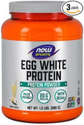 Now Foods Eggwhite Protein Vanilla Creme - 1.5 lbs. 3 Pack