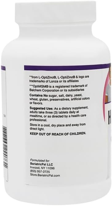 BariatricPal Hair Skin &amp Nails Formula Tablets (180ct Bottle)