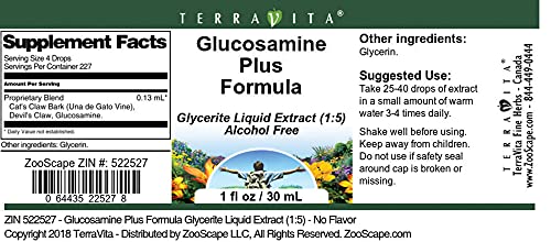 Glucosamine Plus Formula Glycerite Liquid Extract (1:5) - No Flavor (1 oz ZIN: 522527)