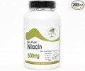 No Flush Niacin 500mg ~ 200 Capsules - No Additives ~ Naturetition Supplements