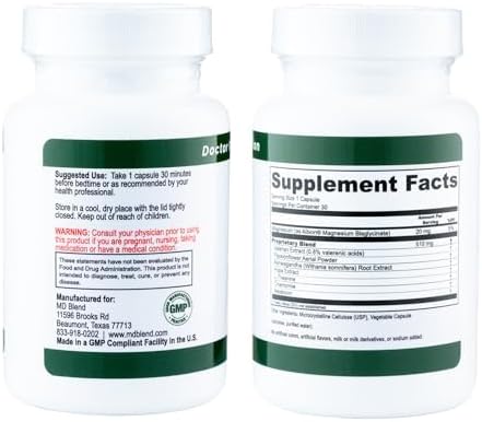 Sleep - Natural Sleep Aids for Adults with l theanine Supplement Ashwagandha Magnesium Valerian Root Melatonin - Non-Habit Forming Formula for Rejuvenating - 30 Capsules (Pack of 1)