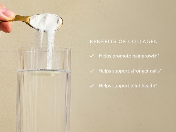Beam Collagen Powder Collagen for Women Collagen with Hyaluronic Acid Collagen Peptides Type 1 and 3 with Biotin Grass Fed Bovine Third-Party Tested Best for Coffee Vitamin C 30 Servings