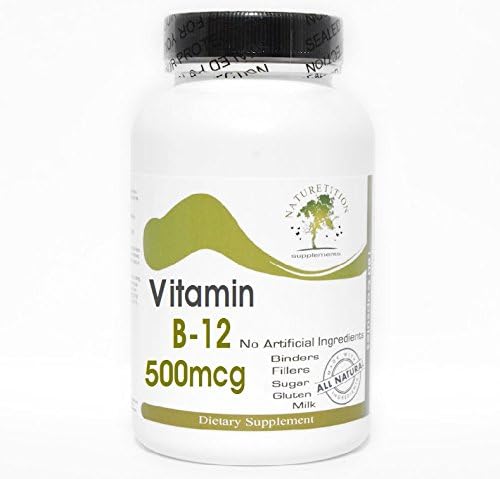 B-12 Vitamin 500mcg ~ 100 Capsules - No Additives ~ Naturetition Supplements
