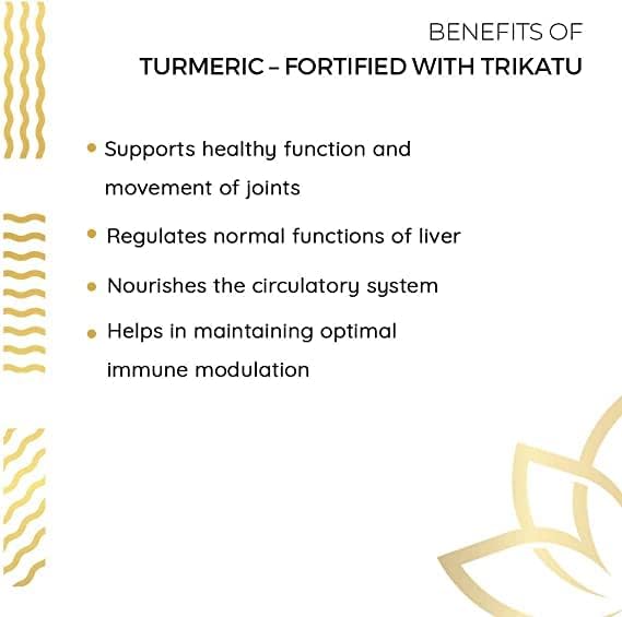 Kerala Ayurveda Turmeric Fortified with Trikatu Capsules (60 Capsules) | 20x Bio Available | Turmeric Supplement for Joint Health &amp Immune Support | Anti-Inflammatory Supplement | Prop 65 Complian