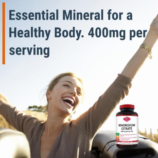 Olympian Labs Magnesium Citrate 400mg - 300 Capsules - Easy Absorbable Supporting Healthy Bones Healthy Heart and Calcium Absorption