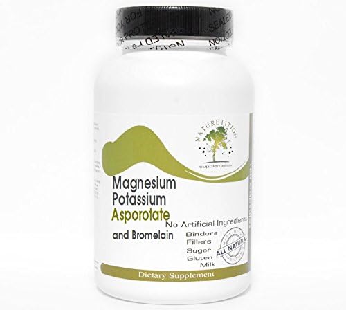 Magnesium Potassium Asporotate and Bromelain ~ 100 Capsules - No Additives ~ Naturetition Supplements