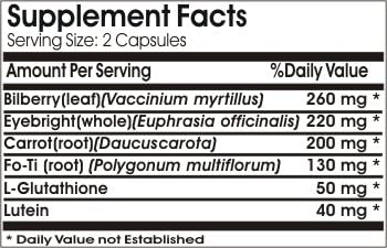 Eye Max with Lutein 40mg ~ 90 Capsules - No Additives ~ Naturetition Supplements