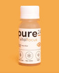 Pure Focus Booster Shot Ashwagandha Valerian and Turmeric - Brain Support Supplement - Improved Energy Memory Focus Clarity &amp Mood - Gluten-Free Non-GMO - 2 oz 7 Pack