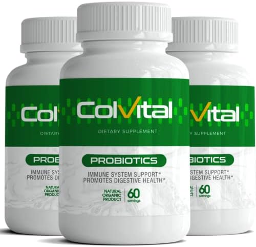 Colvital | Probiotics | Cultured in Immune-Boosting Fruits Vegetables &amp Herbs | Natural Probiotics | Bottle 60 Capsules | Immune System Support | ImprovedFormula (1)