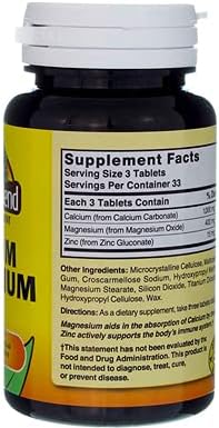 Nature's Blend Calcium Magnesium Zinc 100 Tablets (Pack of 3)