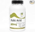 Folic Acid 800mcg ~ 100 Capsules - No Additives ~ Naturetition Supplements