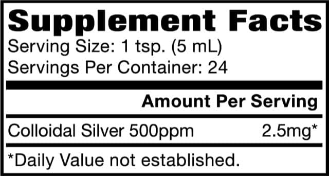 Natural Path Silver Wings Colloidal Silver 500ppm Immune Support Supplement 4 fl. oz. Dropper(Pack of 2)