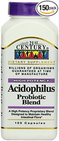 21st Century Acidophilus Probiotic Blend Capsules 150-Count (Pack of 2) by 21st Century