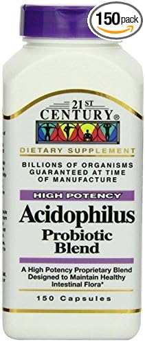 21st Century Acidophilus Probiotic Blend Capsules 150-Count (Pack of 2) by 21st Century