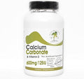 Calcium Carbonate 600mg &amp Vitamin D 125IU ~ 100 Capsules - No Additives ~ Naturetition Supplements
