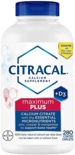 Cita Maximum Plus Calcium Citrate + D3 280 Caplets +Better Guide