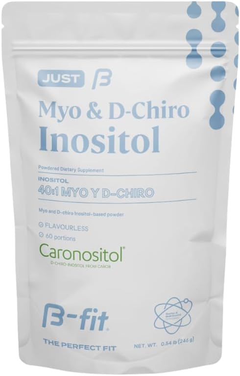B-FIT Inositol Supplement for Women - Myo &amp D-Chiro Inositol 40:1 for Optimal Hormonal Balance &amp Ovulation Support - 60 Servings - 2-Month Supply