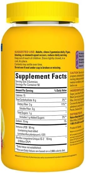 Nature Made Triple Action Biotic Gummy 100 Gummies Bundle with a Pill Oragnizer (2 Items)