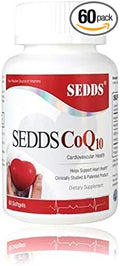 SEDDS® CoQ10 Ubiquinol Cardiovascular Health Supplement Daily Vitamin for Heart Health and Energy (60 Count) Highly Absorption Liquid Water-Soluble Softgel for High Blood Pressure and Cholesterol