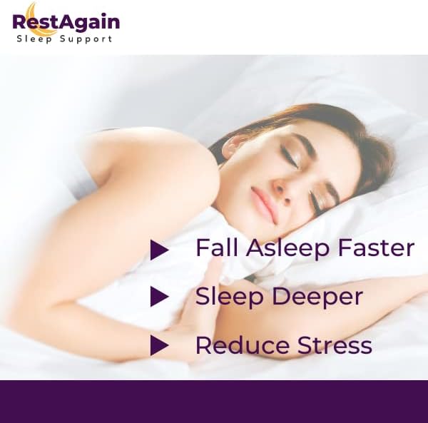 RestAgain Sleep Support - 90 Capsules Melatonin GABA Magnesium L Theanine Ashwagandha and More